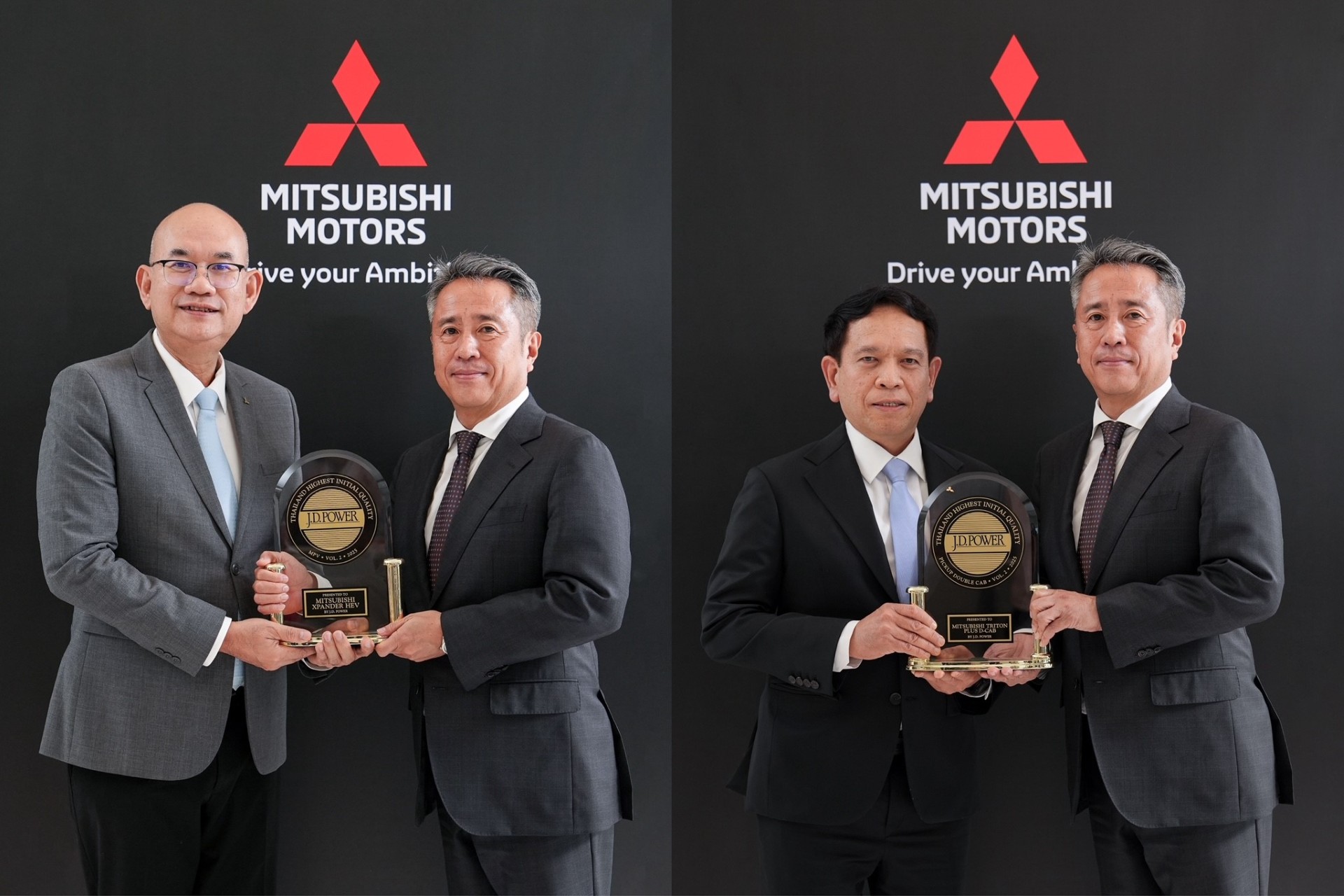 มิตซูบิชิ ไทรทัน ดับเบิ้ล แค็บ พลัส และ มิตซูบิชิ เอ็กซ์แพนเดอร์ เอชอีวี คว้ารางวัลคุณภาพอันดับ 1 จากผลการศึกษาคุณภาพรถยนต์ใหม่ปี 2568 ฉบับที่ 2 โดย เจ.ดี. พาวเวอร์ ตอกย้ำมาตรฐานที่ผู้ใช้งานจริงไว้วางใจ