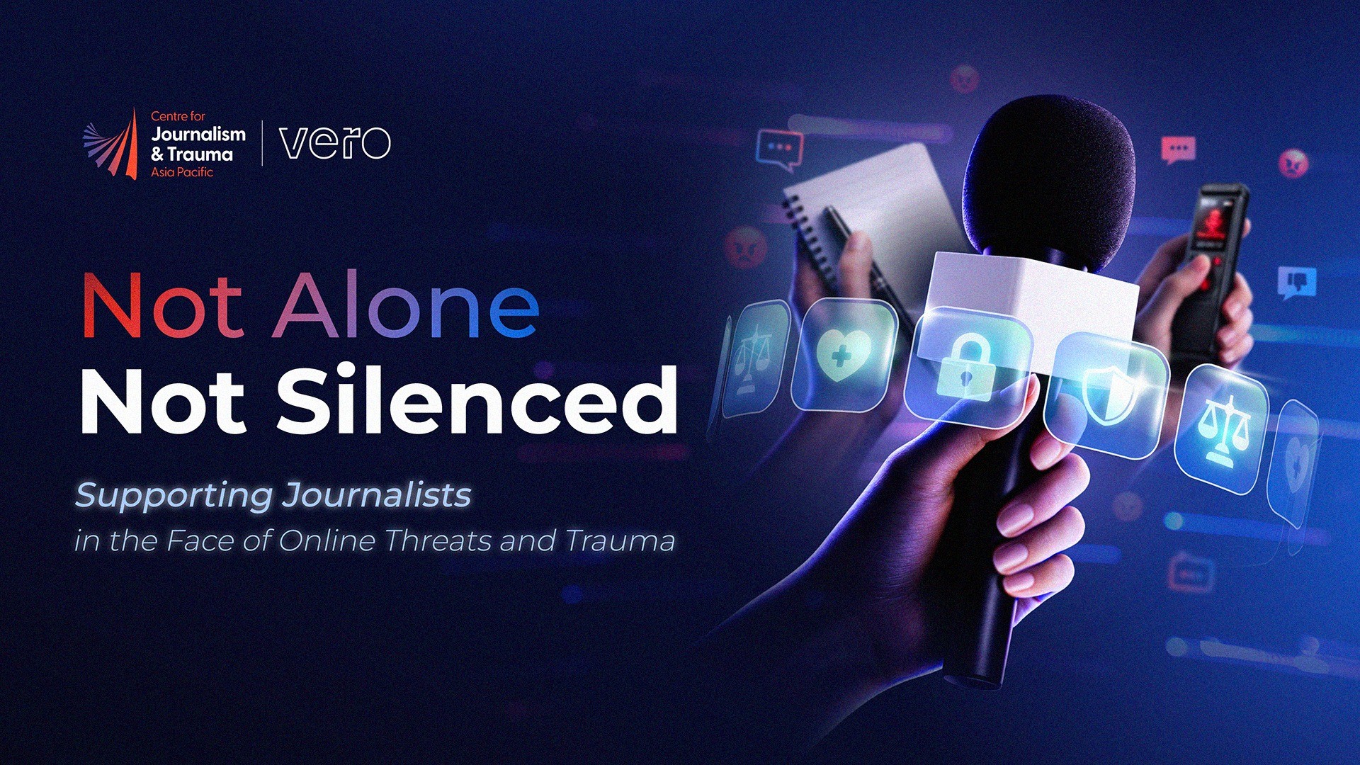 CJT และ วีโร่ หนุนนักข่าวรับมือวาทกรรมเกลียดชังและบาดแผลทางใจในโลกออนไลน์ ผ่านโครงการอบรม “Not Alone. Not Silenced”