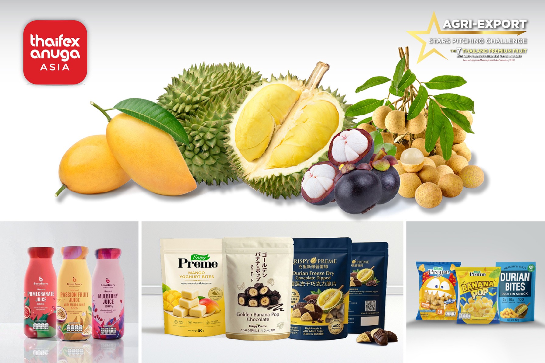  DITP ยกระดับผลไม้ไทยสู่เวทีโลก ผ่านนิทรรศการ Thailand: The Land of Tropical Fruits โชว์ศักยภาพผลไม้สด–แปรรูป พร้อมเปิดเจรจาธุรกิจในงาน THAIFEX – ANUGA ASIA 2026