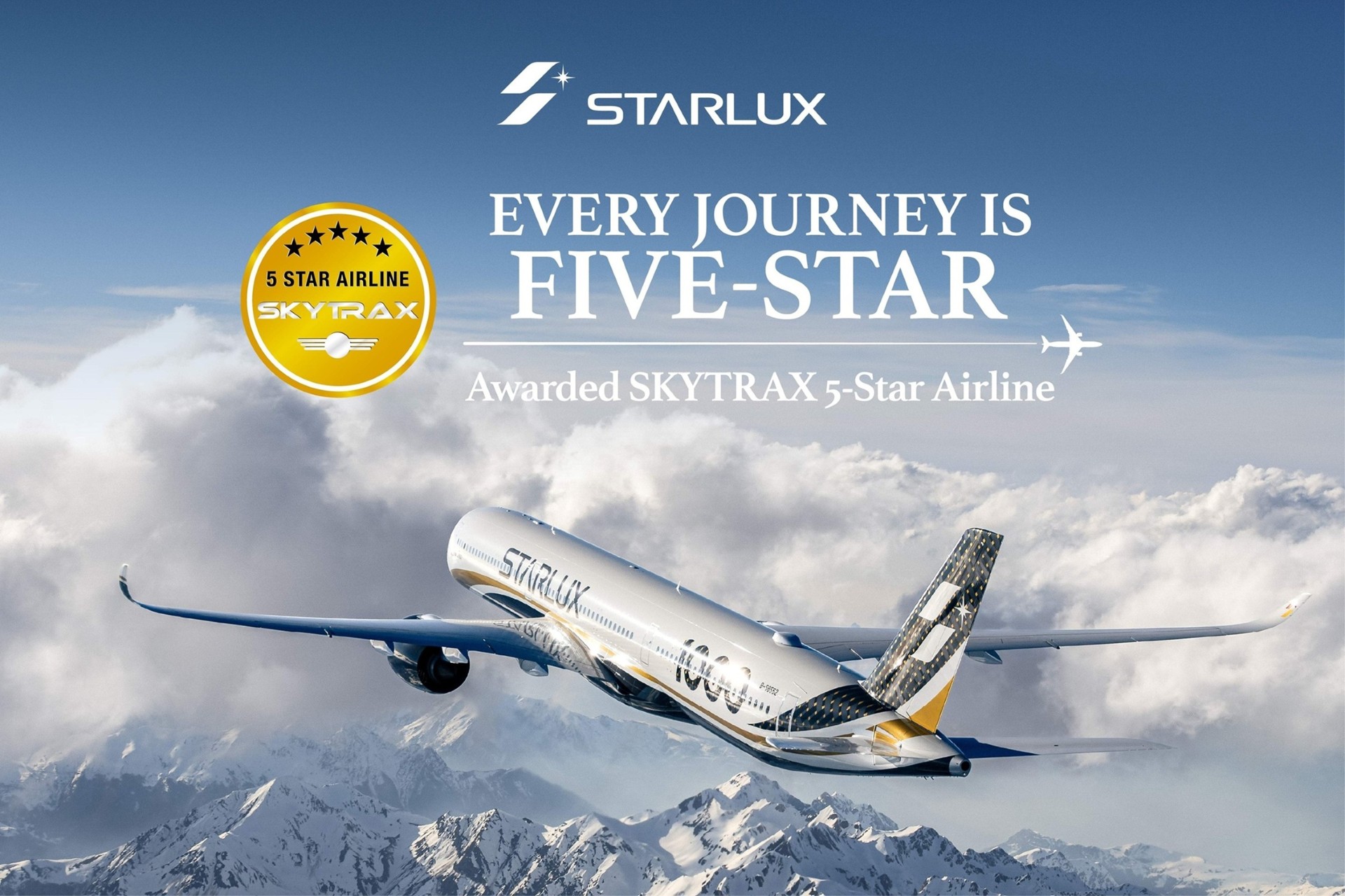 STARLUX Airlines ตอกย้ำมาตรฐานสายการบินระดับโลก คว้า SKYTRAX 5 ดาว 2 ปีซ้อน พร้อมเปิดเส้นทางใหม่ “ปราก” และยกระดับประสบการณ์ไลฟ์สไตล์เหนือระดับผ่านแคมเปญ SNOOPY และเครื่องบินผลงานศิลปะลอยฟ้า STARLUX AIRSORAYAMA