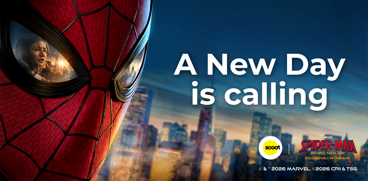 Scoot เปิดประสบการณ์ผจญภัยครั้งใหม่กับความร่วมมือ Spider-Man: Brand New Day จัดเต็มทั้งการตกแต่งห้องโดยสารในธีม Spider-Man และของที่ระลึกสุดเอ็กซ์คลูซีฟ จัดเต็มตลอดเที่ยวบิน เครื่องบินธีม Spider-Man จะให้บริการเที่ยวบินแรกสู่ โตเกียว (ฮาเนดะ) และ เชียงใหม่
