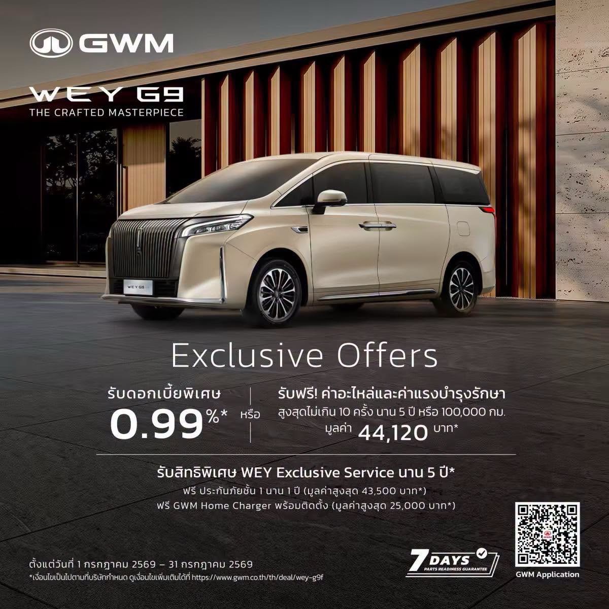 GWM WEY G9 คว้ายอดขายรวม อันดับ 1 ในกลุ่ม New Energy MPV ในประเทศจีน (มกราคม – พฤษภาคม) พร้อมเดินหน้ารุกตลาด MPV หรูในไทย ส่งข้อเสนอสุดพิเศษประจำเดือนกรกฎาคมนี้