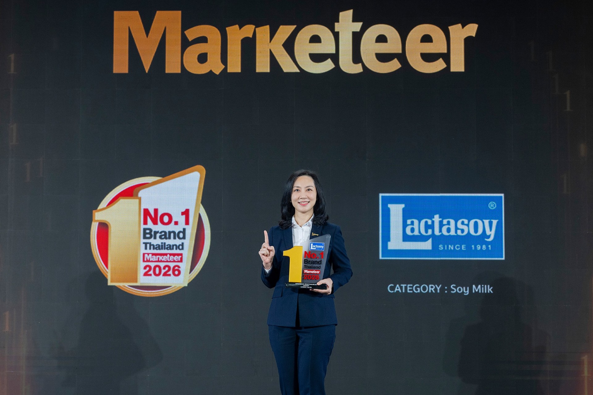 “แลคตาซอย” ตอกย้ำผู้นำตลาดนมถั่วเหลือง คว้ารางวัล No. 1 Brand Thailand 2026 ต่อเนื่อง 11 ปี