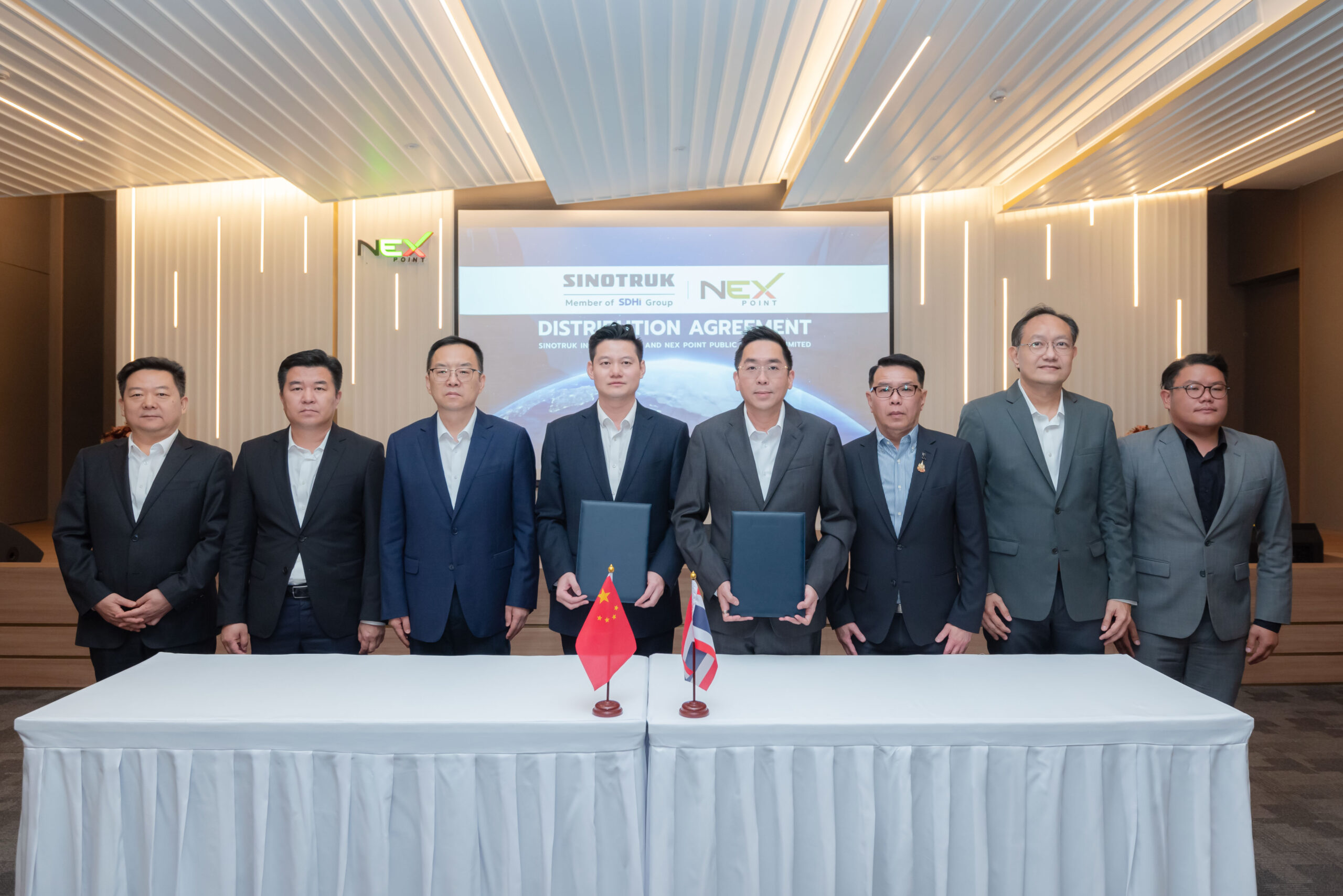 SINOTRUK แบรนด์รถบรรทุกหนักไฟฟ้าเชิงพาณิชย์ยักษ์ใหญ่ระดับโลกแต่งตั้ง NEX เป็นผู้แทนจำหน่าย Exclusive Distributor ในไทย ตอกย้ำเป้าหมายผู้นำยานยนต์ไฟฟ้าเชิงพาณิชย์