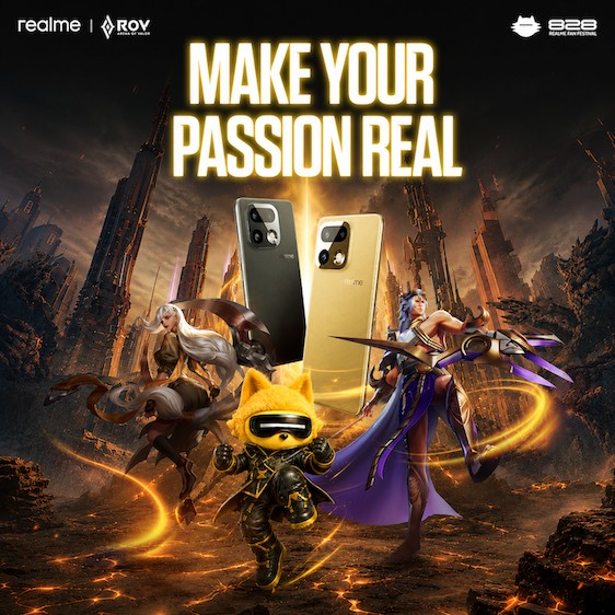 realme เตรียมฉลองครบรอบแบรนด์กับ “828 Fan Festival 2026” ภายใต้คอนเซ็ปต์ “Make Your Passion Real” ชวนแฟนเกมค้นหา Gaming DNA พร้อมเปิดศึก ROV ชิงแชมป์และลุ้นรับ realme 16 Pro+ 5G