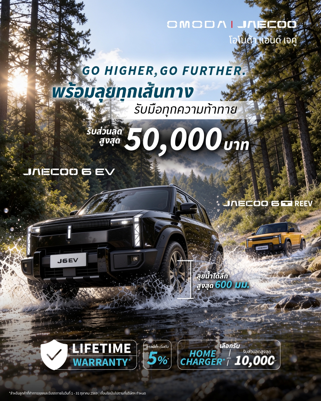 มั่นใจทุกการเดินทาง OMODA & JAECOO ตอกย้ำจุดเด่น SUV พร้อมลุยทุกสถานการณ์จัดแคมเปญพิเศษเตลอดเดือนตุลาคม